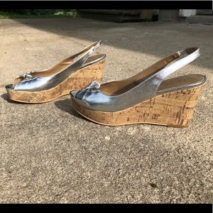 Silver Moda Wedges